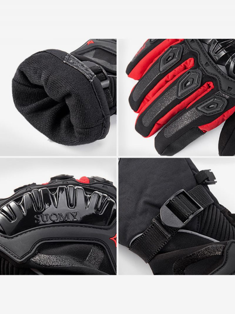 Gants Coton Et Polyester Mélangés Pour Hommes Course Vélo D'escalade Randonnée - Rouge