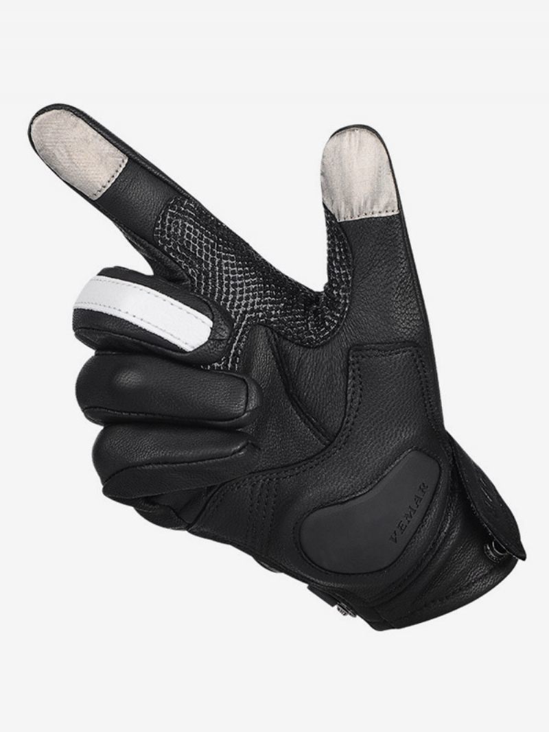 Gants D'équitation Pour Moto Course Vélo Escalade Randonnée Hiver Chauds Imperméables Coupe-vent Écran Tactile - Noir