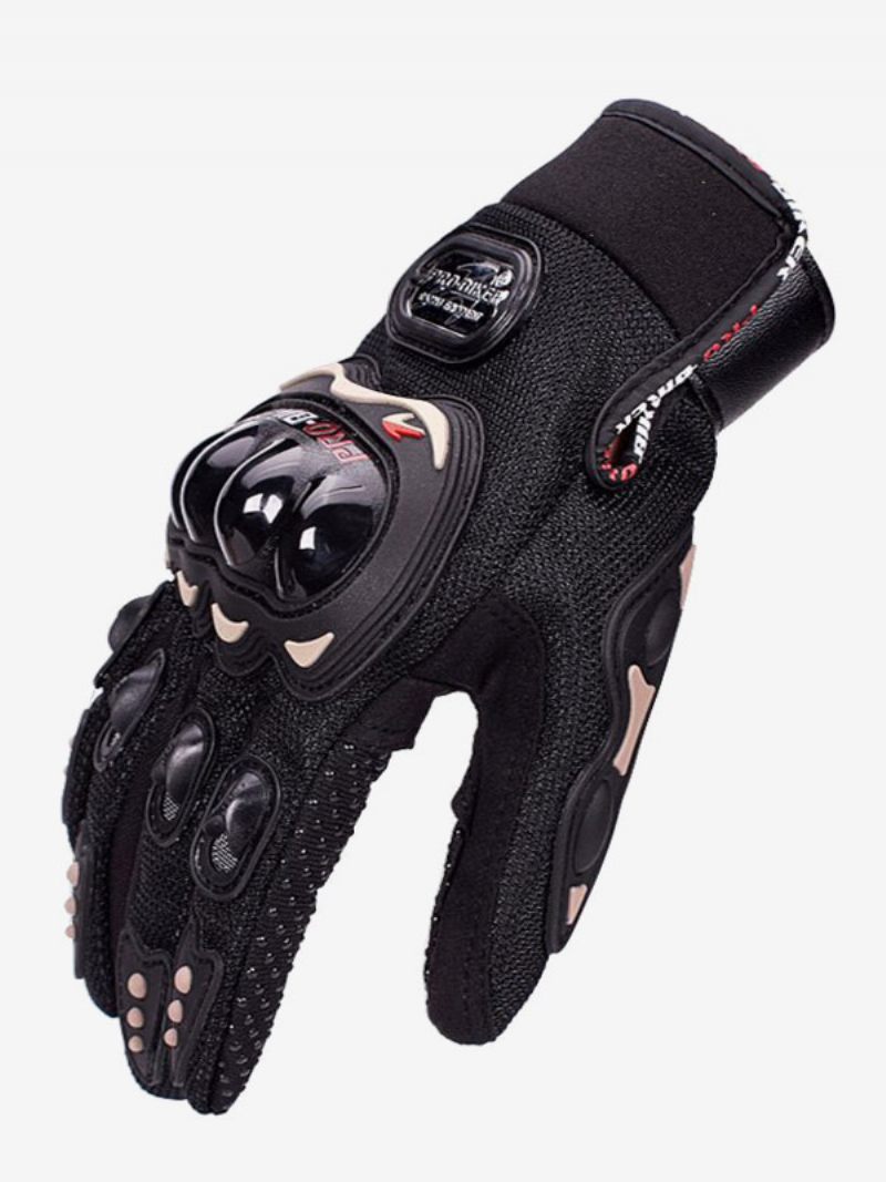 Gants D'équitation Moto Pour Hommes Course Vélo D'escalade Randonnée Anti-chute Antidérapants Respirants - Noir