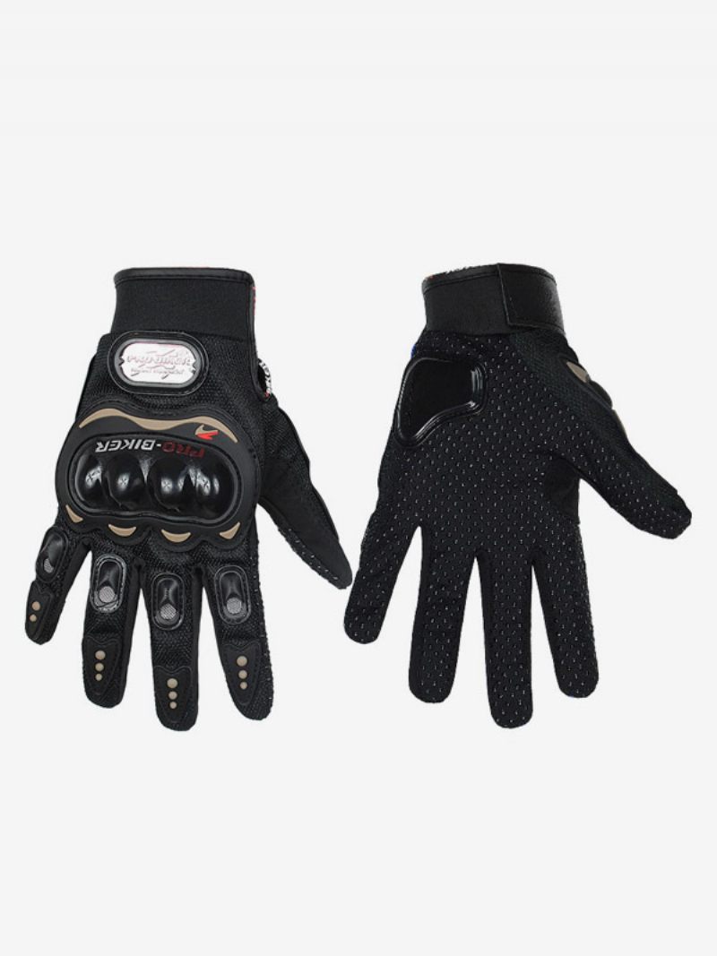 Gants D'équitation Moto Pour Hommes Course Vélo D'escalade Randonnée Anti-chute Antidérapants Respirants - Noir