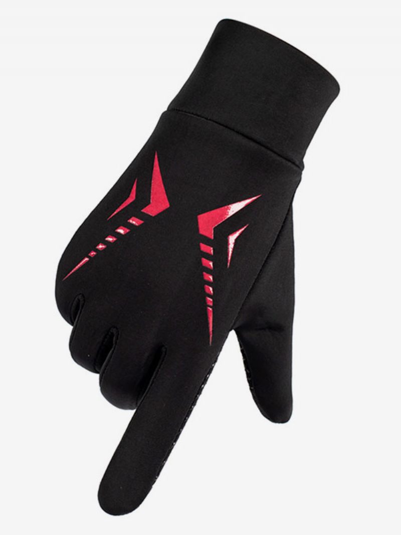 Gants Pour Hommes Athlétique Polyester - Rouge