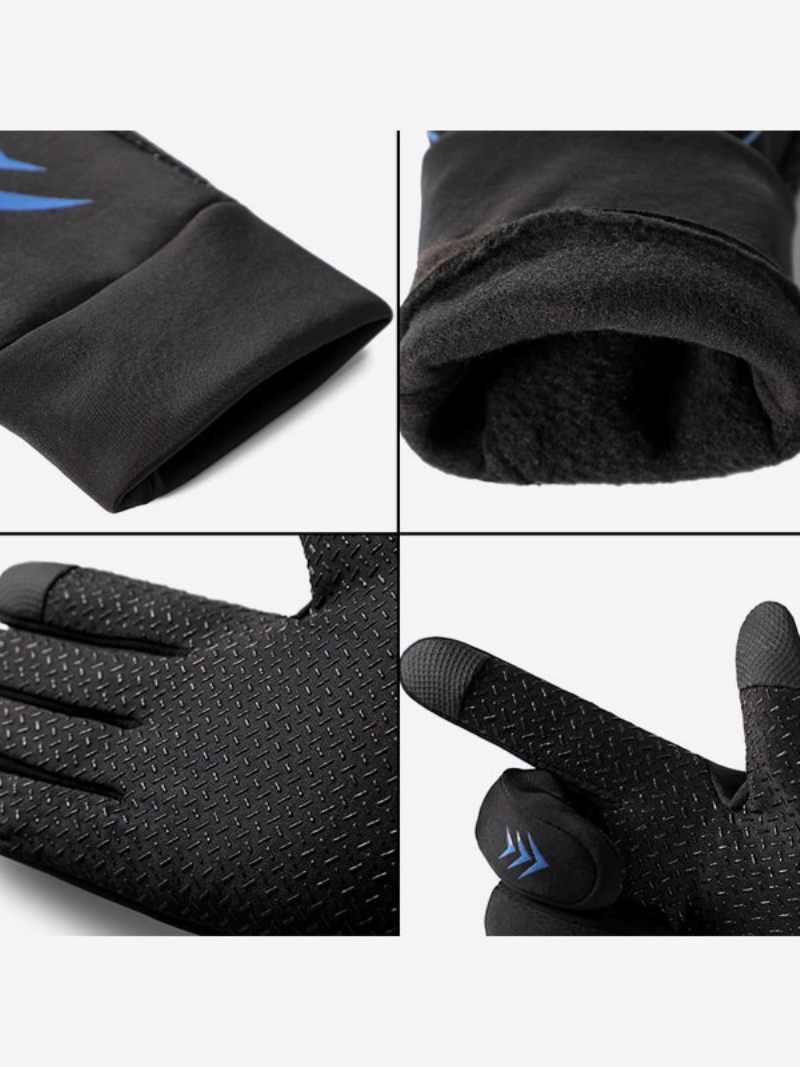 Gants Pour Hommes Athlétique Polyester - Bleu