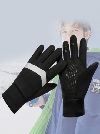 Gants Pour Hommes Color Block Polyester