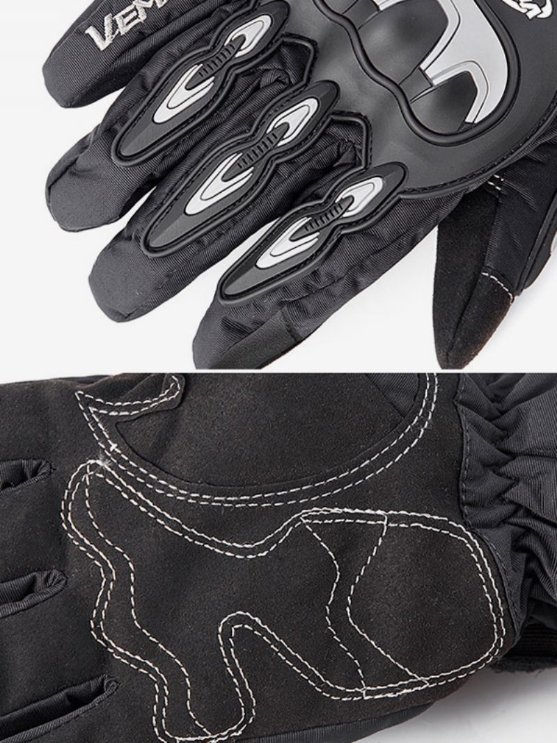 Gants Moto Chauds Et Résistants Au Froid Équipement Conduite Pour Course Vélo Escalade Randonnée - Noir