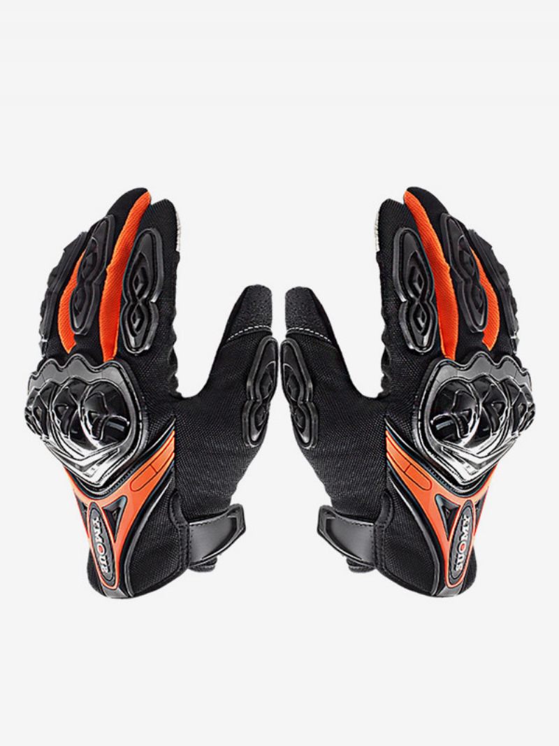 Gants Moto Imperméables D'hiver D'équitation À Écran Tactile Chauds Et Coupe-vent Pour Course Vélo Escalade Randonnée - Orange