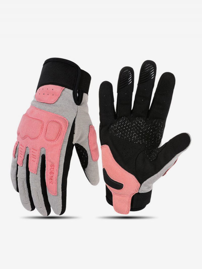 Gants Moto Macaron Rétro Maille Pour Écran Tactile Anti-chute Cyclisme Course Escalade Randonnée