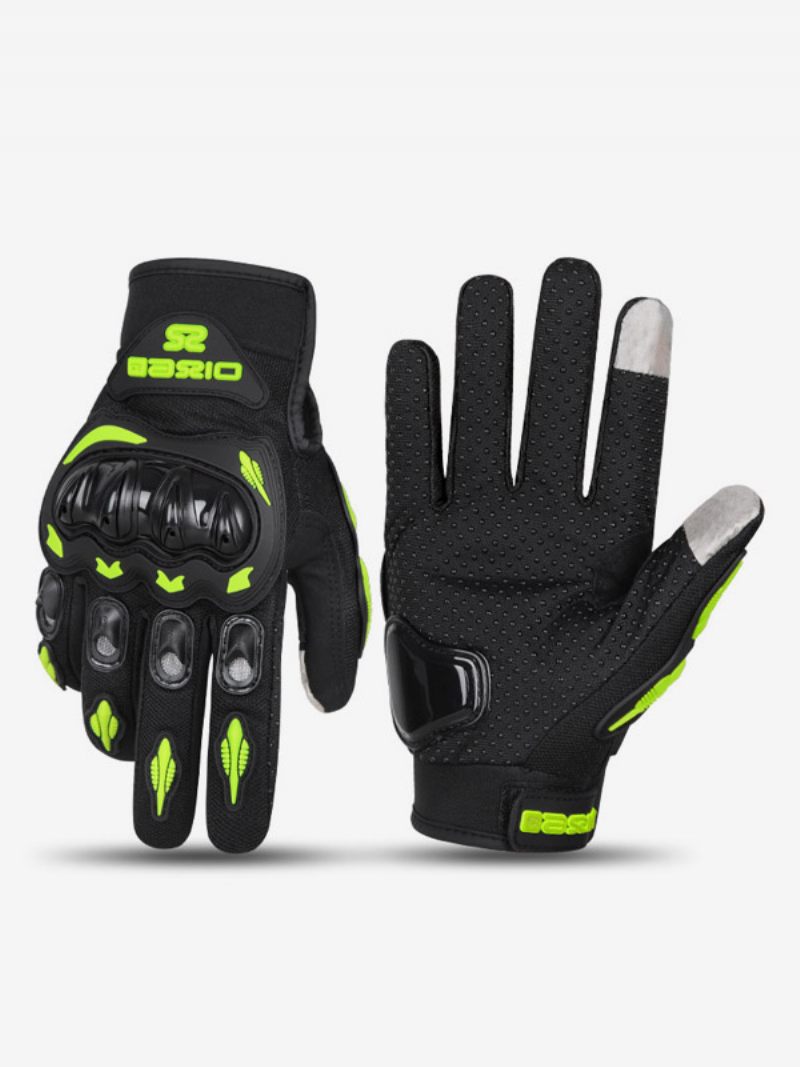 Gants Moto Tout-terrain Anti-chute Antidérapants Respirants Pour Équitation Vtt Course D'été Complets - Vert