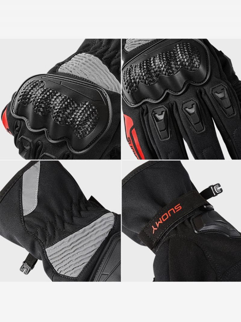 Gants Polyester Fibre Pour Hommes Aacing Vélo Escalade Randonnée - Rouge