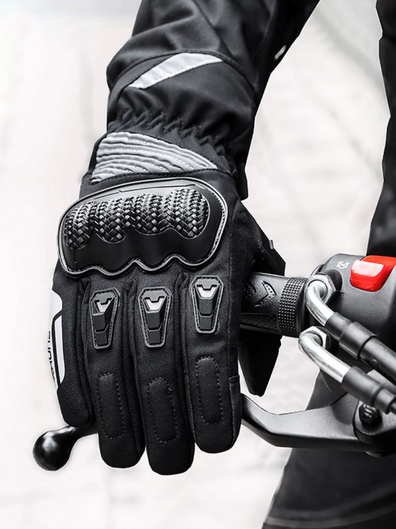 Gants Polyester Fibre Pour Hommes Aacing Vélo Escalade Randonnée - Noir