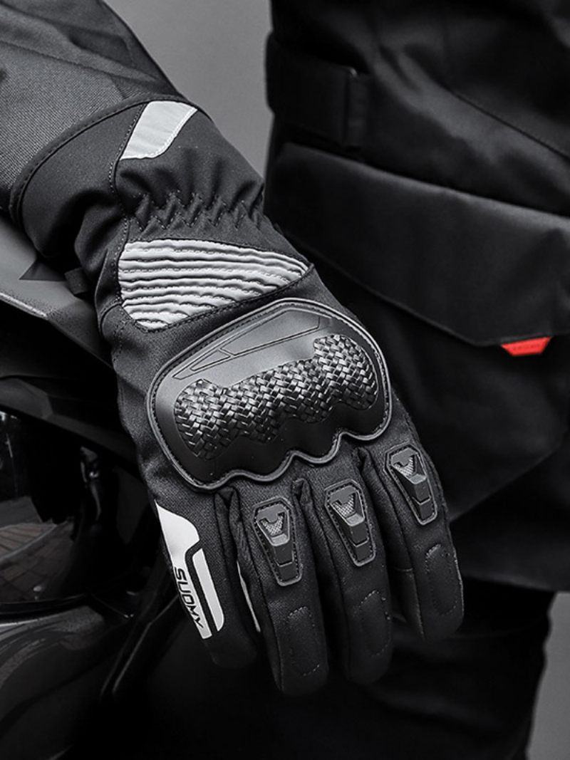 Gants Polyester Fibre Pour Hommes Aacing Vélo Escalade Randonnée - Noir