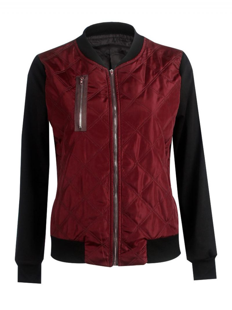 Blouson Aviateur Femme Col Montant Vestes Matelassées