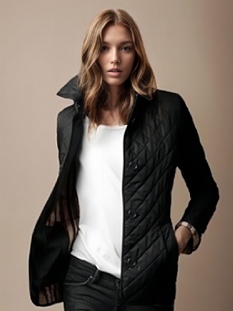 Veste Matelassée Pour Femmes Manteau Rembourré À Col Rabattu Vêtements D'extérieur Confortables Le Printemps