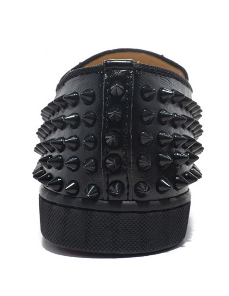 Baskets Noires À Enfiler Bout Rond Spikes Pour Hommes - Noir