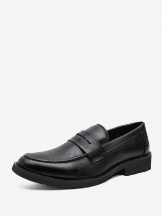 Mocassins Bal Pour Hommes À Enfiler Bout Rond Cuir Pu