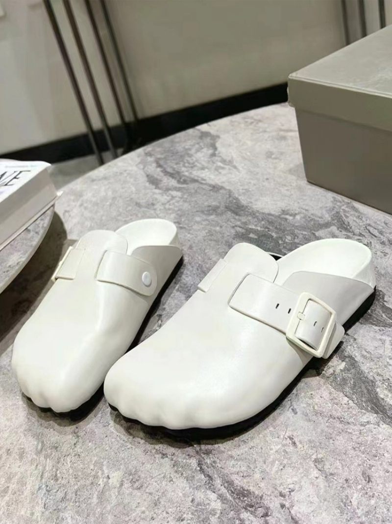 Mocassins Cuir Pu Pour Hommes - Blanc