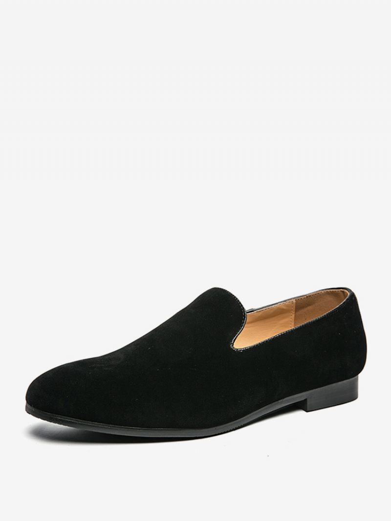 Mocassins À Enfiler Cuir Pu Pour Hommes - Noir