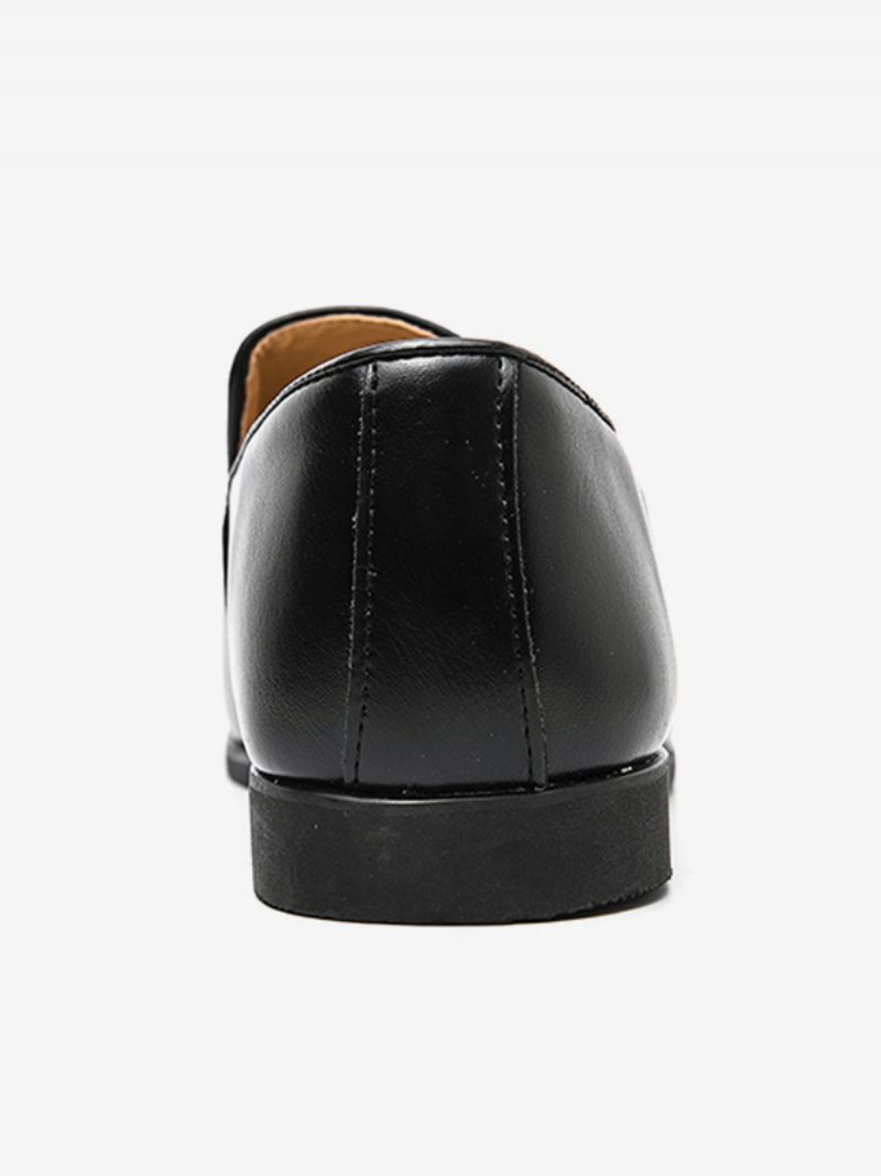 Mocassins À Enfiler Cuir Pu Pour Hommes - Noir