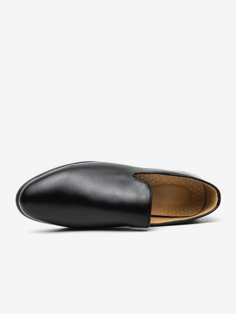 Mocassins À Enfiler Cuir Pu Pour Hommes - Noir