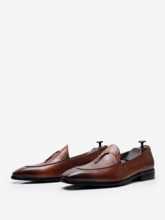 Mocassins À Enfiler Cuir Vache Pour Homme Chaussures Bal Mariage Bout Rond