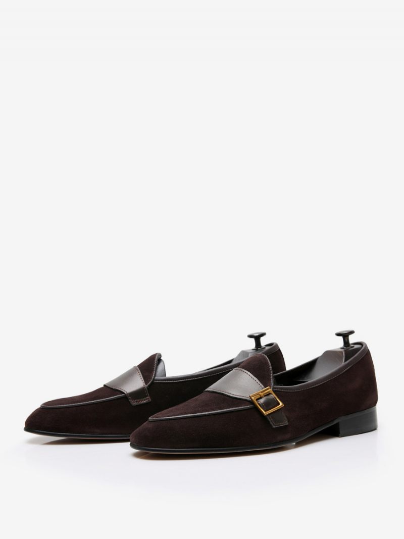 Mocassins À Enfiler Cuir Vache Pour Hommes Chaussures Bal Mariage