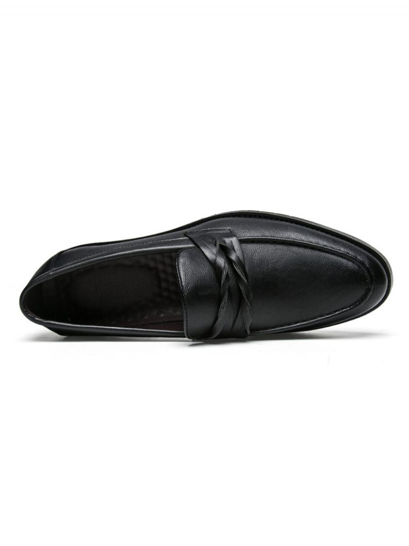 Mocassins Habillés Végétaliens Pour Hommes - Noir