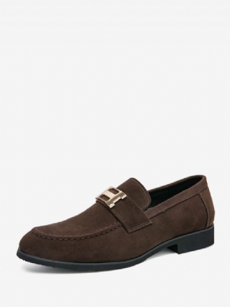 Mocassins Pour Hommes Cuir Pu Avec Sangle Moine Chaussures Bal À Enfiler