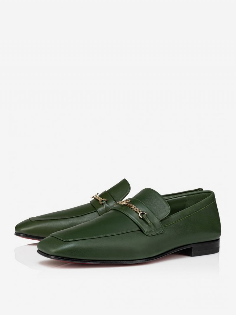 Mocassins Pour Hommes À Enfiler Polyester Avec Détails Métal Chaussures Bal Mariage