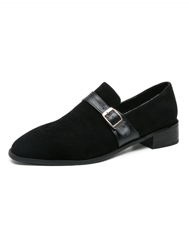 Mocassins À Sangle Moine Pour Hommes Chaussures Bal Mariage Noires Formelles Enfiler