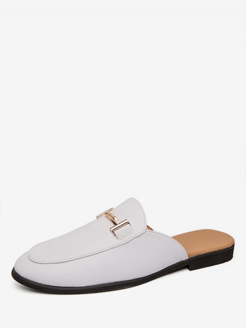 Mules Laofer Pour Hommes Blanc