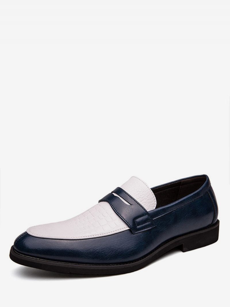 Penny Loafers Pour Hommes Chaussures Mariage Bicolores Bal Promo