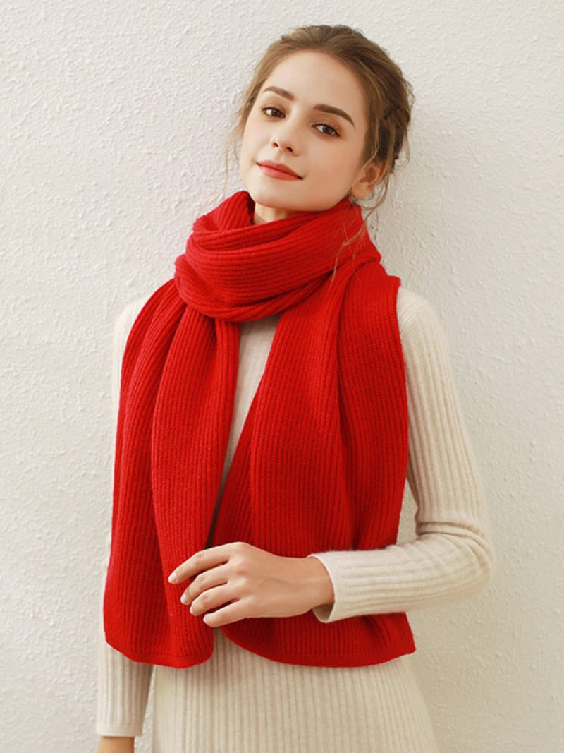 Écharpe Pour Femmes Mode Hiver Chaud Acc - Rouge