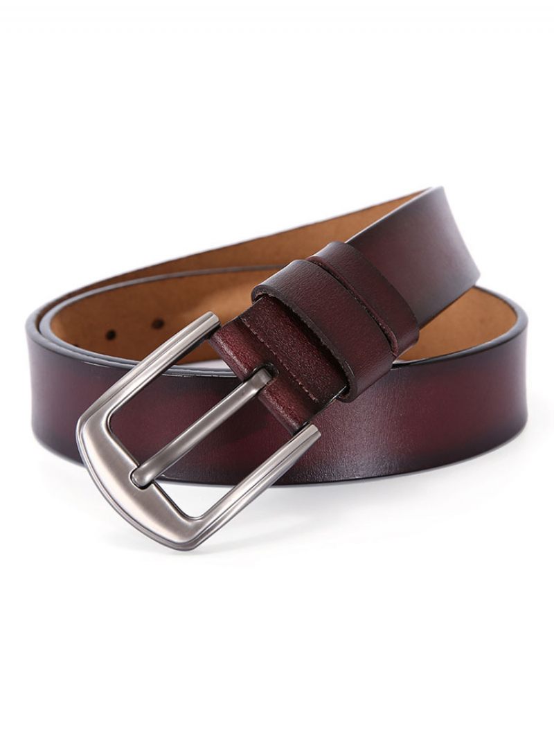 Ceinture Cuir Pu Pour Hommes Noire À La Mode - Marron Café