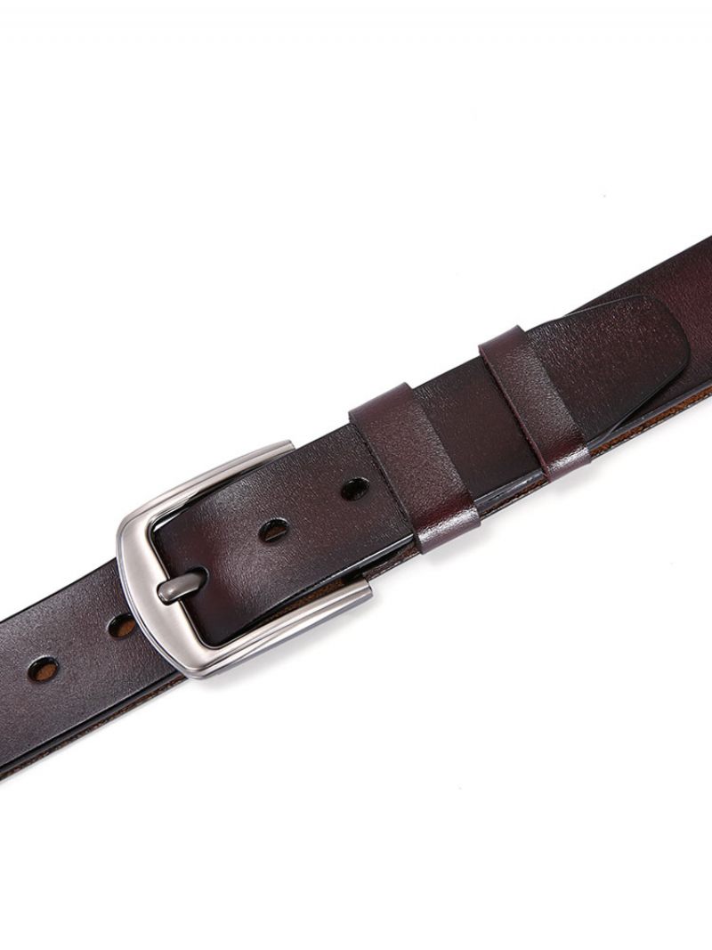 Ceinture Cuir Pu Pour Hommes Noire À La Mode - Marron Café