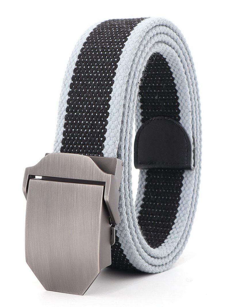 Ceinture Élégante Pour Homme Toile Bicolore Gris Foncé - Gris Clair