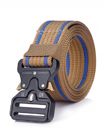 Ceinture Élégante Pour Hommes Kaki Polyester À Blocs Couleurs