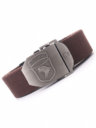 Ceinture Élégante Pour Hommes Marron Polyester À Imprimé Animal