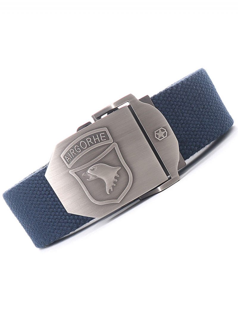 Ceinture Élégante Pour Hommes Marron Polyester À Imprimé Animal - Bleu Marine Foncé