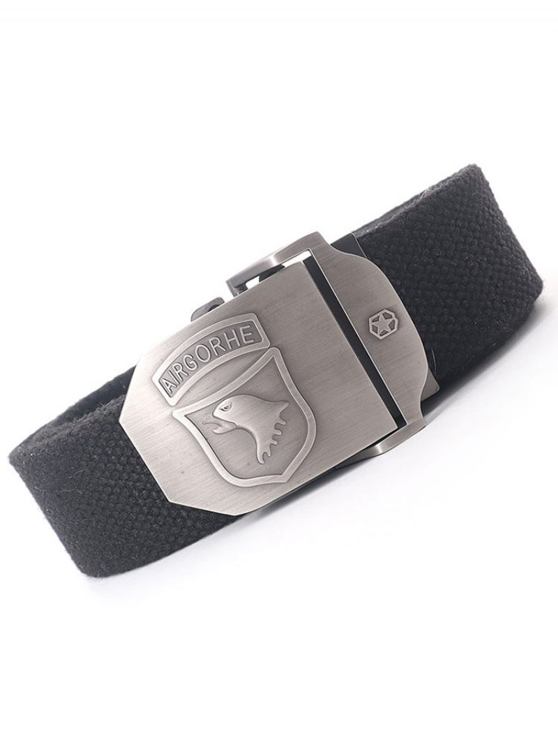 Ceinture Élégante Pour Hommes Marron Polyester À Imprimé Animal - Noir