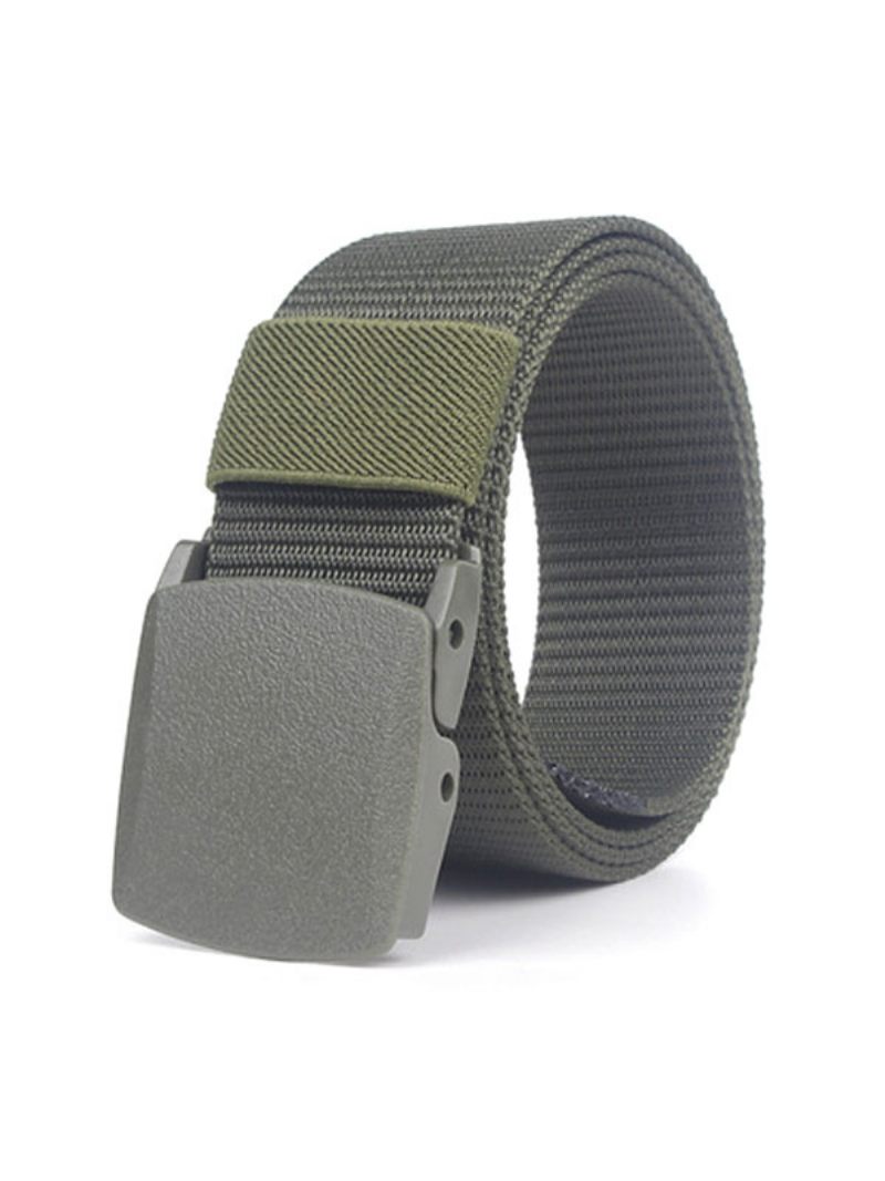 Ceinture Élégante Pour Hommes Toile - Vert Chasseur