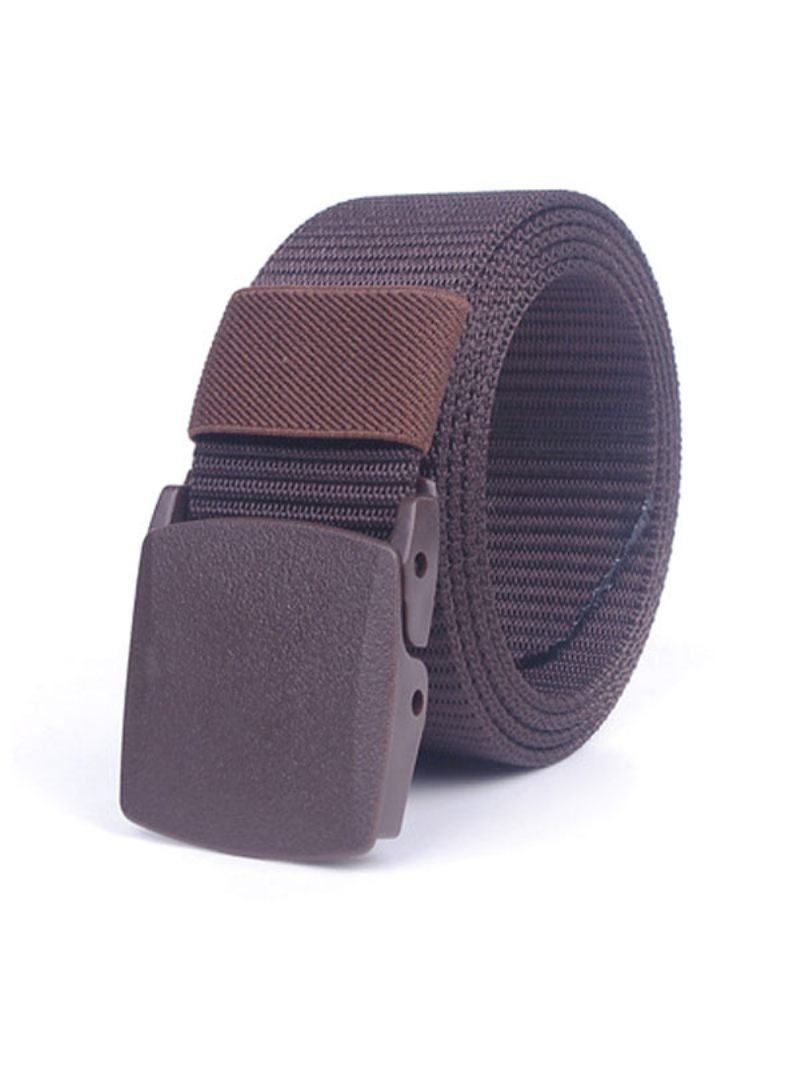 Ceinture Élégante Pour Hommes Toile - Marron Café