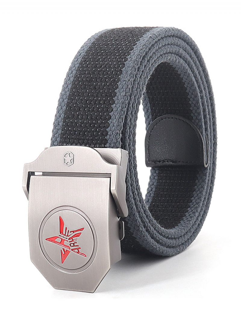 Ceinture Homme Chic Color Block Polyester - Gris Foncé