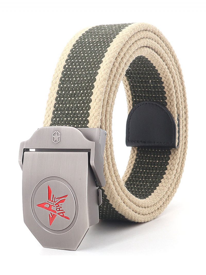 Ceinture Homme Chic Color Block Polyester - Vert Chasseur