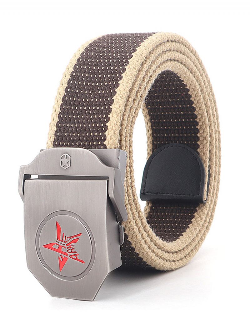 Ceinture Homme Chic Color Block Polyester - Marron Café