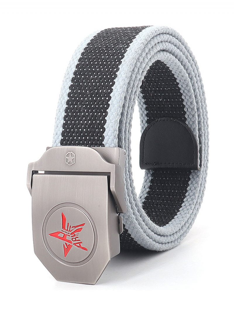 Ceinture Homme Chic Color Block Polyester - Gris Clair