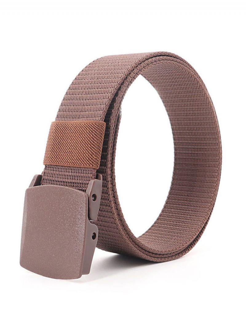 Ceinture Homme Chic Toile - Marron Café