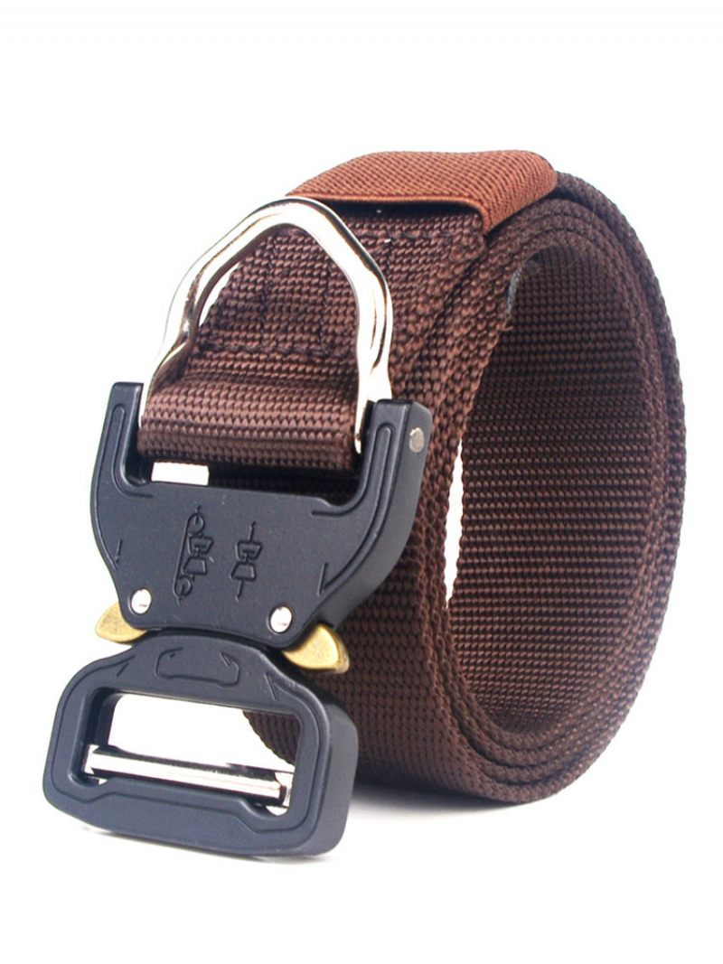 Ceinture Homme Chic Toile - Acajou