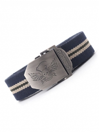 Ceinture Homme Color Block Polyester Chic Bleu Marine