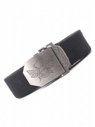 Ceinture Pour Homme Crâne Polyester Qualité Bleu Marine