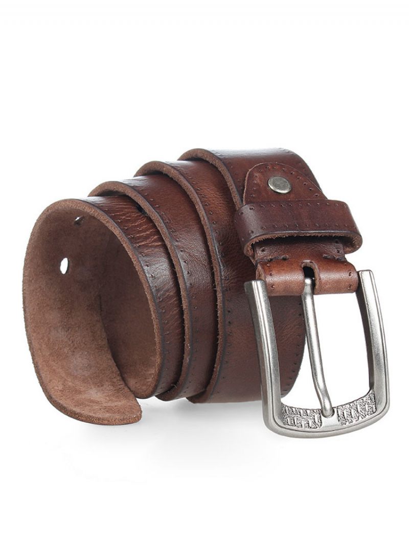 Ceinture Homme Cuir Mode Marron Clair - Marron Café