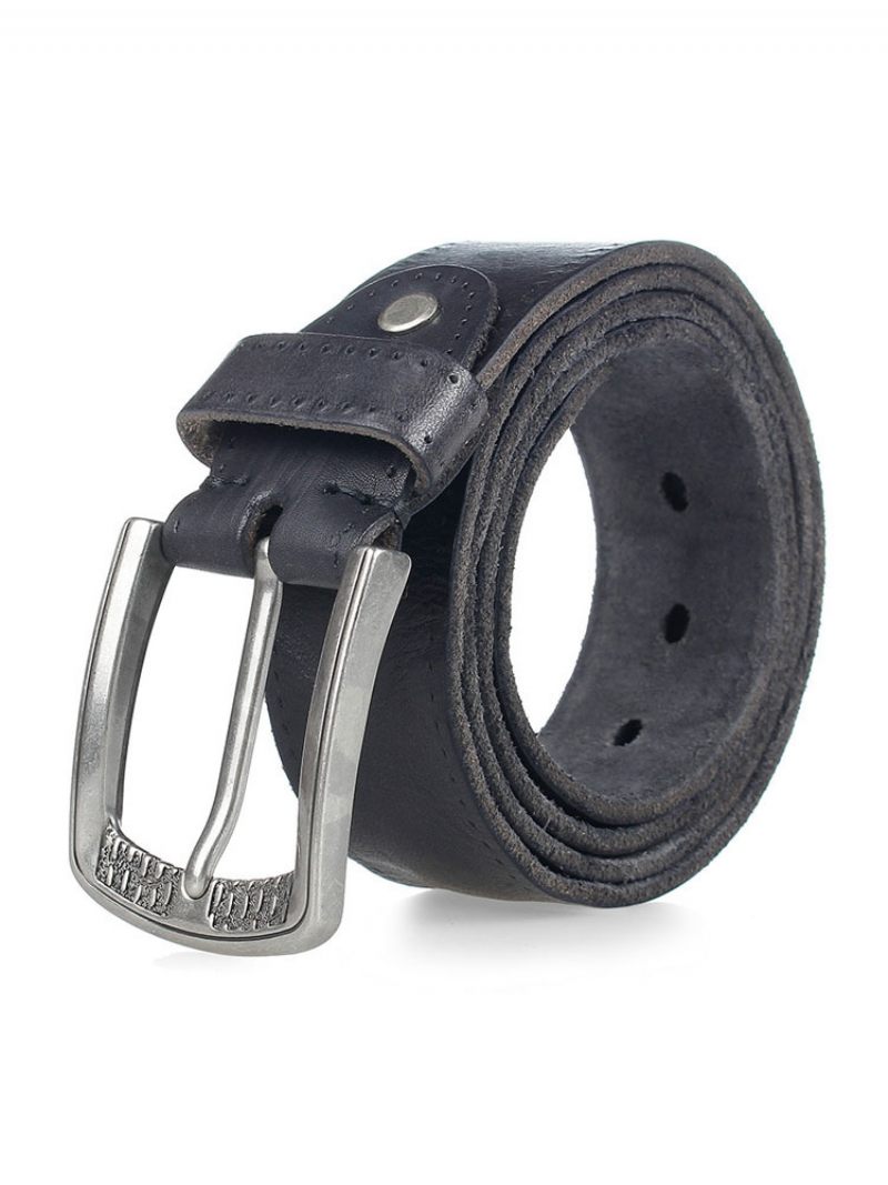 Ceinture Homme Cuir Mode Marron Clair - Noir